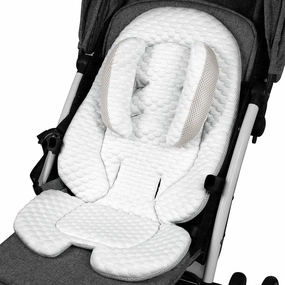 KAKIBLIN Infant Car Seat Insert for Baby,Cooling Pad Cooler Pad,Baby Head Support with Head Pillow, Breathable Fabric Cooling Cushion Liner Fits Strollers, Car Seat, High Chair, Bassinet, Swing