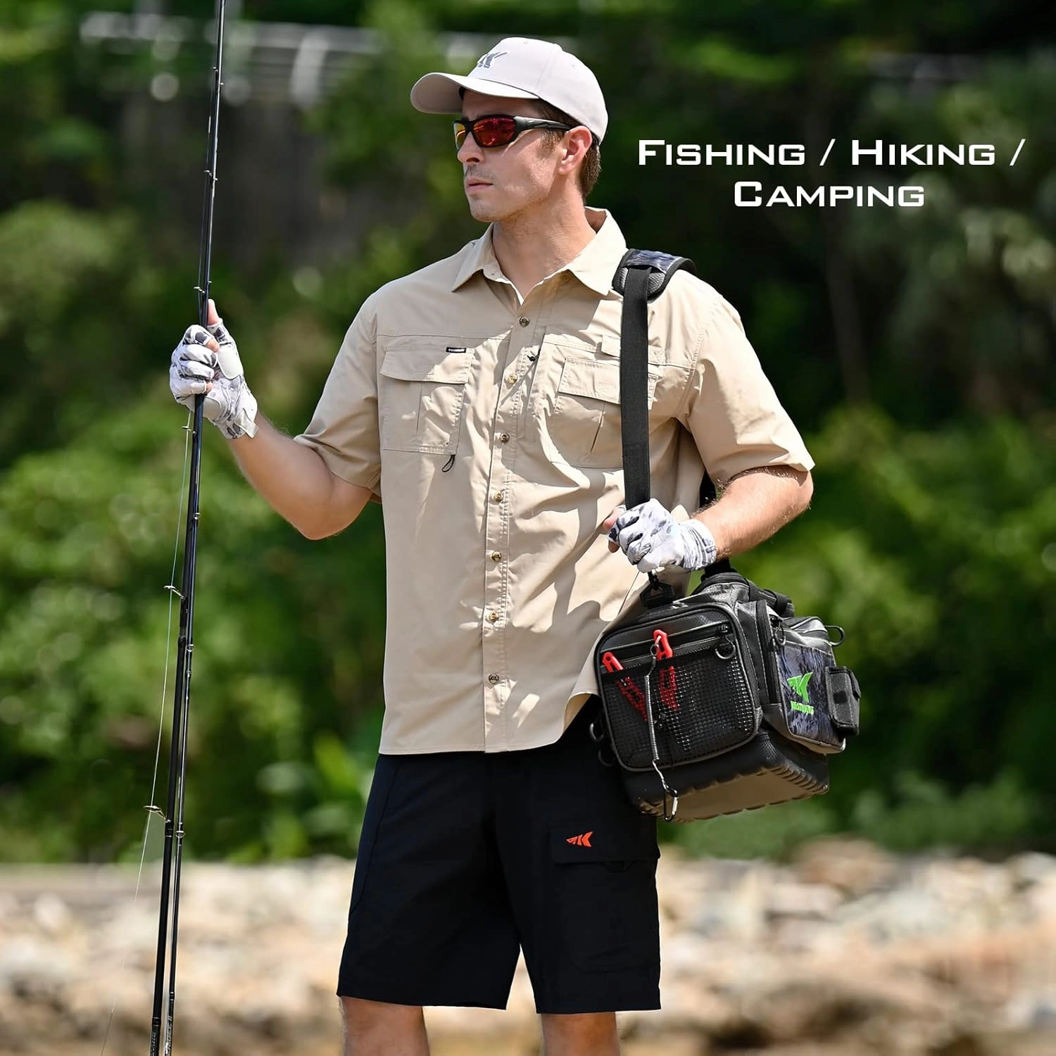 KastKing Rekon Men's Fishing Cargo Shorts, Quick Dry Casual Hiking Shorts for Men, Travel Golf Camping Tactical