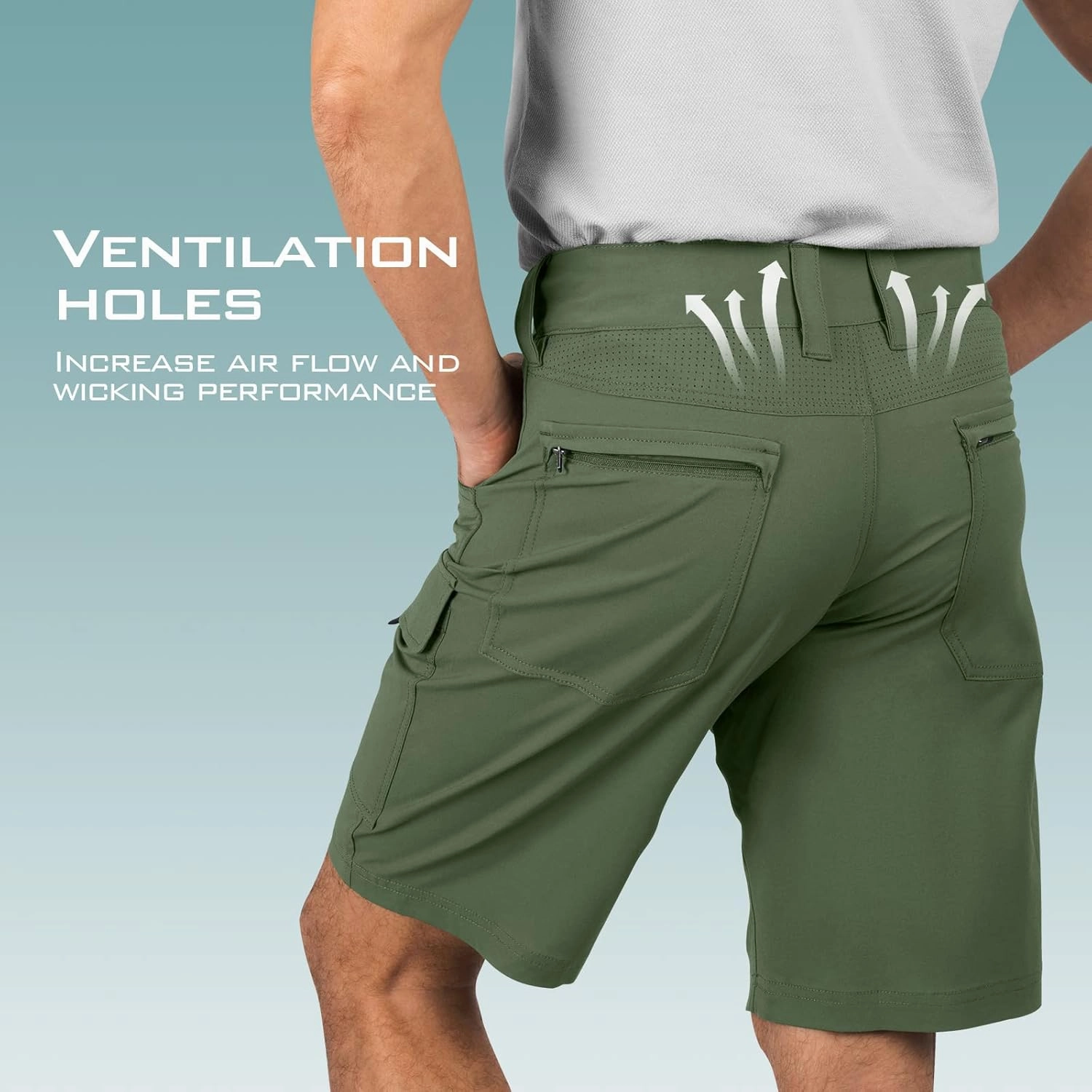 KastKing Rekon Men's Fishing Cargo Shorts, Quick Dry Casual Hiking Shorts for Men, Travel Golf Camping Tactical