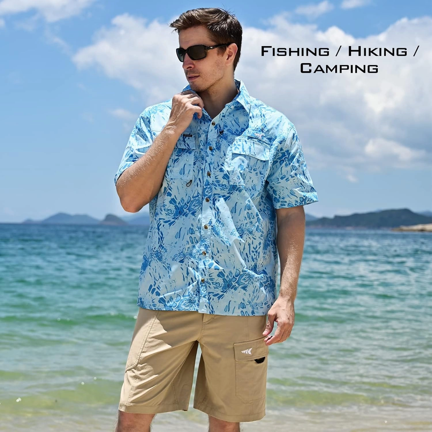 KastKing Rekon Men's Fishing Cargo Shorts, Quick Dry Casual Hiking Shorts for Men, Travel Golf Camping Tactical