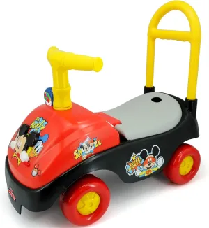Kiddieland: Foldable Handle Ride-On - Mickey - Disney Foot to Floor Vehicle, Interactive Dashboard & Sounds, Toy Phone, Toddlers & Kids 18-36mo