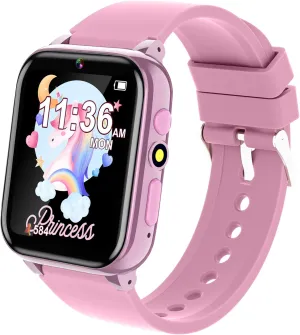 Kids Smart Watch Girls , Ages 3-12 Watches for Girls with 26 Games Pedometer Selfie Camera Calendar Learning Card Audio Book Educational Toy Watch for Girls Birthday Gift Ideas for Kids