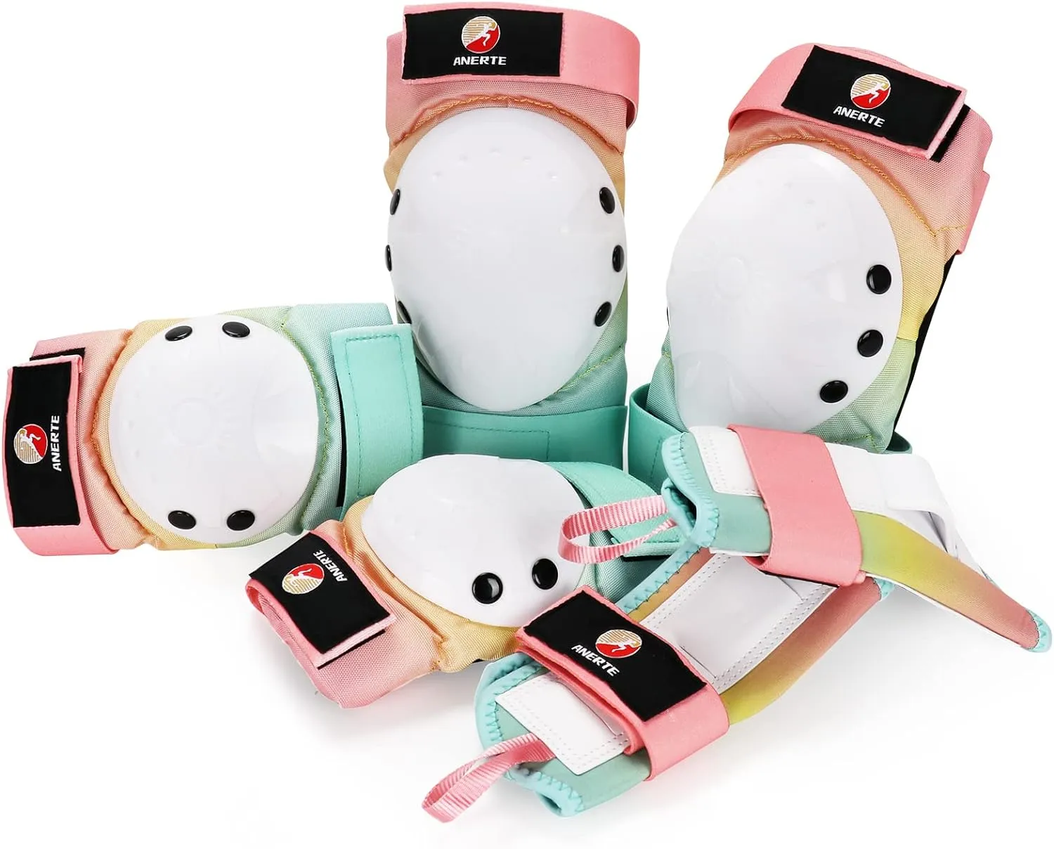 Knee Pads for Adult/Child Elbow Pads Wrist Guards 3 in 1 Protective Gear Set for Multi Sports Skateboarding Inline Cycling Biking Rollerblading Scooter Riding Sports