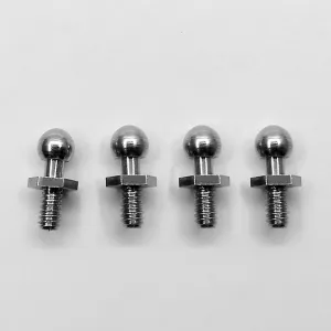 Krixis 4Pcs/Set Stainless Steel Front SteeR1ng Cup Ball Head Screw for MINI-Z BUGGY RC Crawler Car Modification Part Accessories