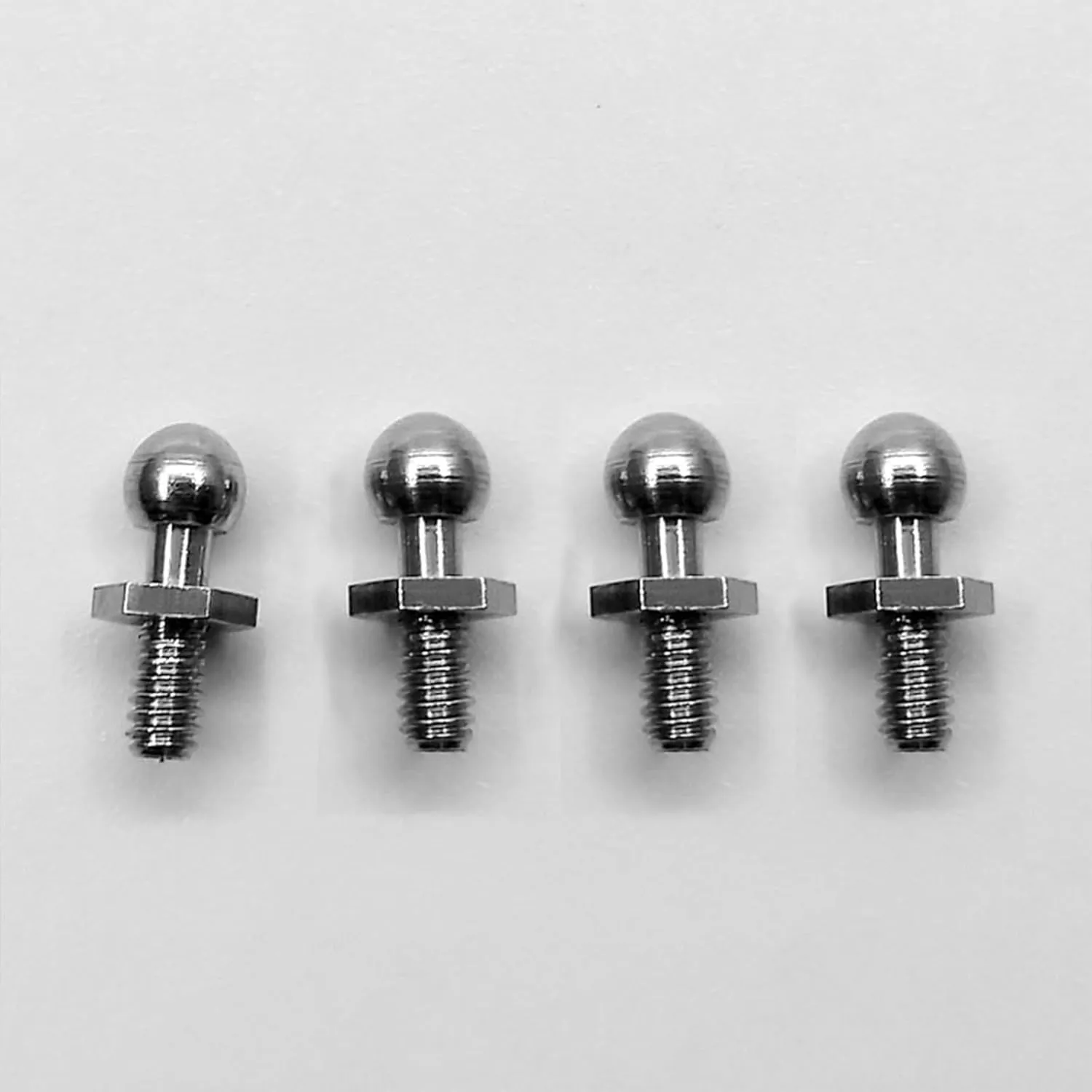Krixis 4Pcs/Set Stainless Steel Front SteeR1ng Cup Ball Head Screw for MINI-Z BUGGY RC Crawler Car Modification Part Accessories