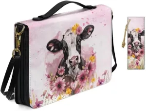 Kuiaobaty Large Bible Covers for Women PU Leather Bible Carrying Bag Thicken Bible Bag Set