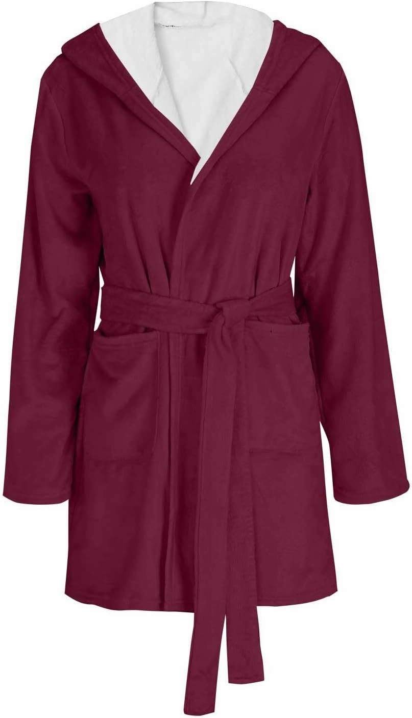 Ladies Warm Robe Warm Winter Loungewear Plus Size Womens Robes Long Womens Fleece Onesie with Flap