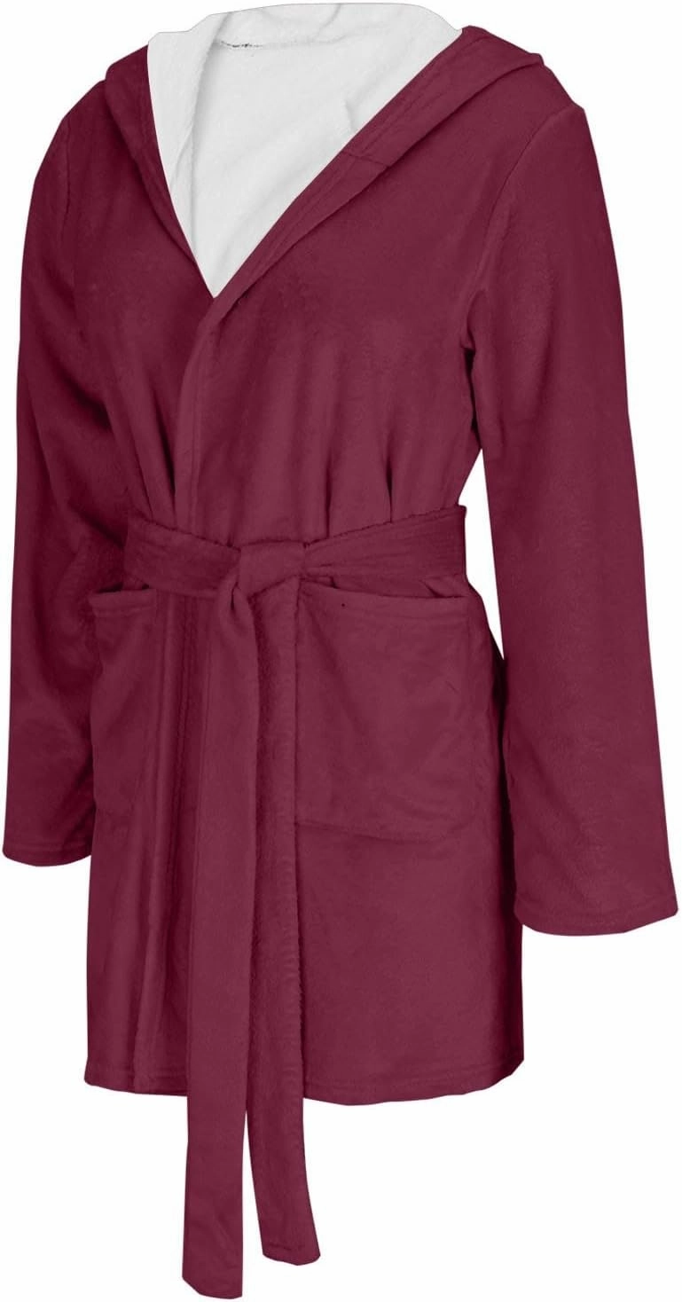 Ladies Warm Robe Warm Winter Loungewear Plus Size Womens Robes Long Womens Fleece Onesie with Flap