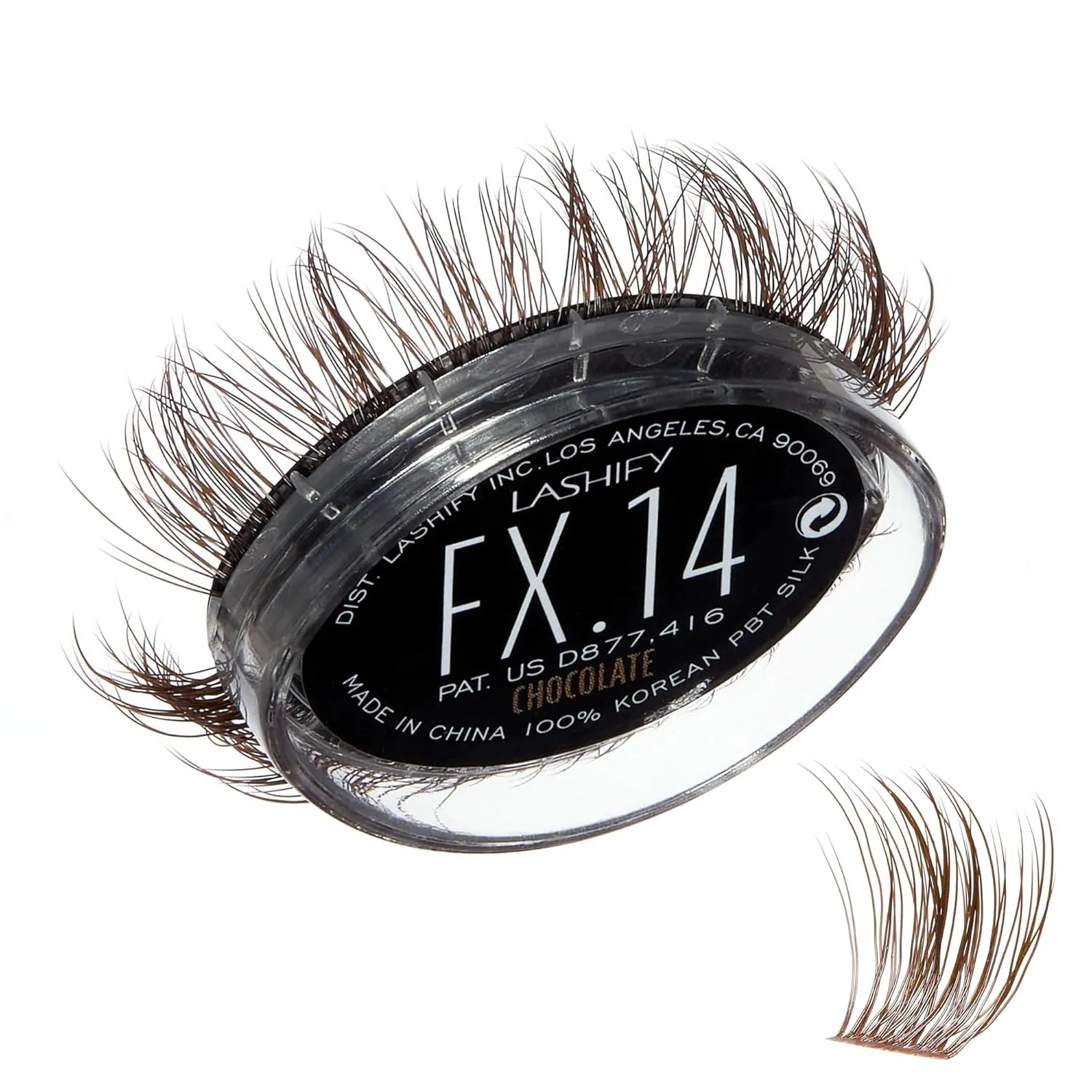 Lashify Fluffy FX 14mm Gossamer DIY Eyelash Extensions Refill, For The Most Curliest and Fluttery Appearance, Chocolate Color, Easy False Lashes