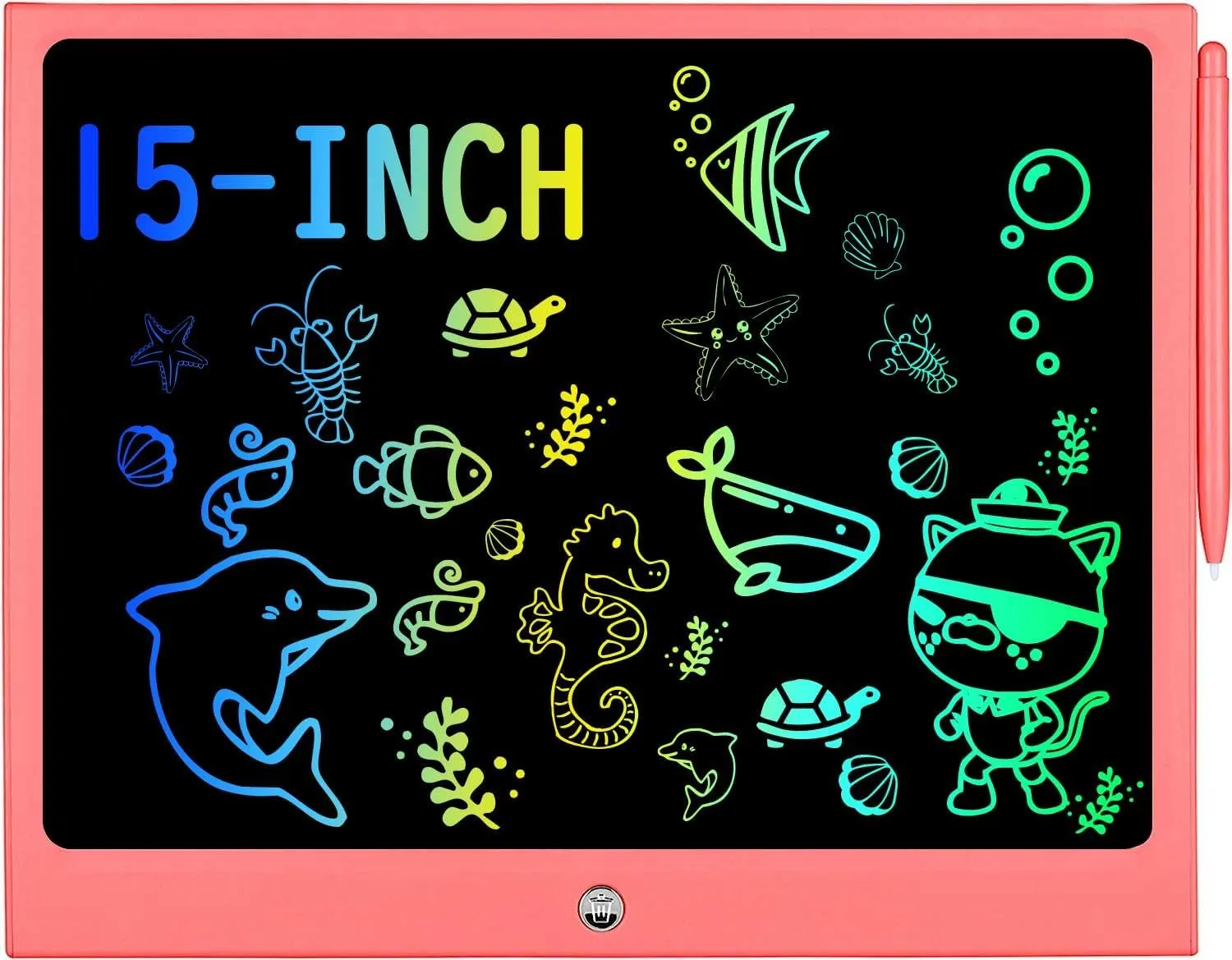 LCD Writing Tablet for Kids, 15 Inch Colorful Electronic Doodle Board for Kids Age 3  Toys Christmas Birthday Erasable Drawing Tablet Toddler Learning Toys