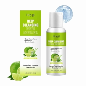 Lemon Face Changing Cleansing Gel - Gentle Exfoliator with Hyaluronic Acid & Aloe for Smooth Skin - Deep Pore Cleanser Non-Stripping 2FL OZ (2)