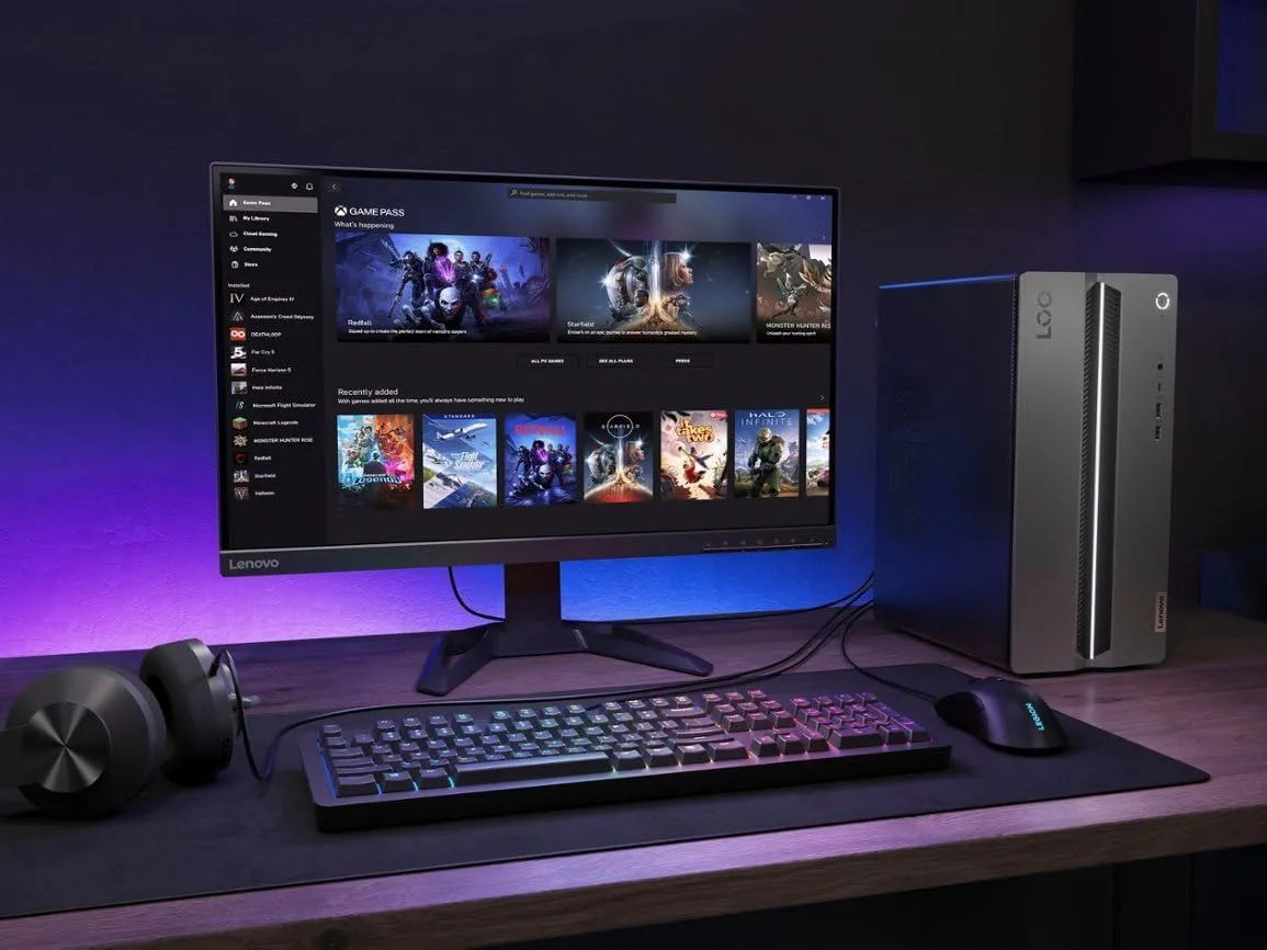 Lenovo LOQ Gaming Tower Desktop Computer - Intel Core i9-14900K 24-Core up to 6.0 GHz, 32GB DDR5 RAM, 2TB NVMe SSD, GeForce RTX 3060, 3-Month Xbox Game Pass, Windows 11 Home, Luna Gray