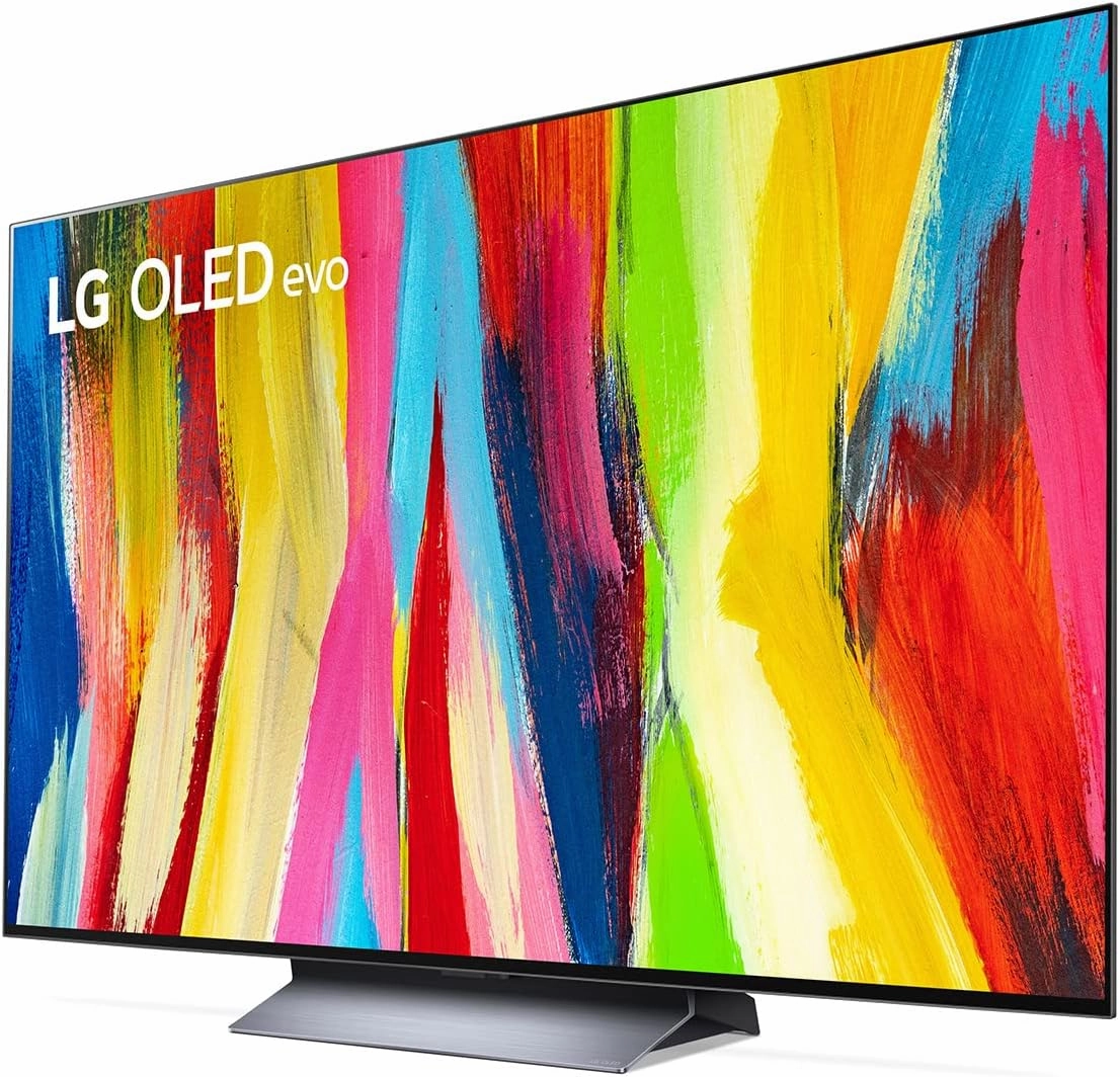 LG C2 Series 55-Inch Class OLED evo Smart TV OLED55C2PUA, 2022 - AI-Powered 4K TV, Alexa Built-in, Dark Silver