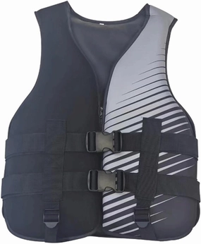 Life Jackets with Adjustable Waistband and Zipper, Swimming Waistcoat for Boating Fishing Surfing(Black A,Large)