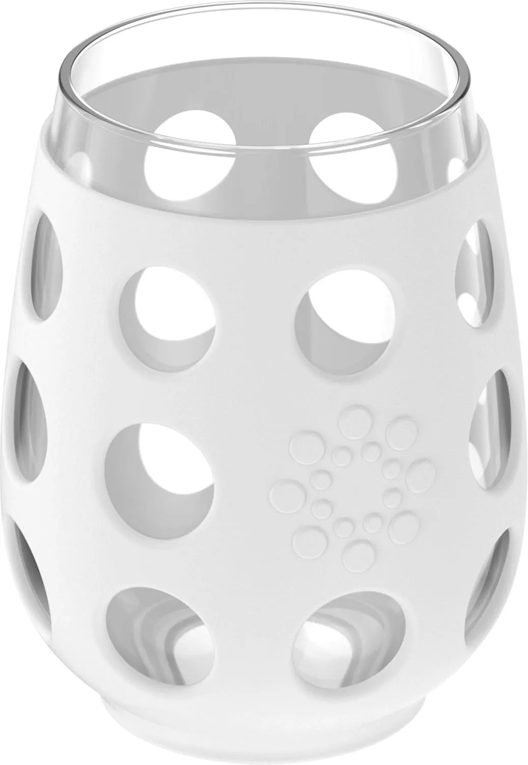 Lifefactory Wine Glass with Protective Silicone Sleeve, 4 Count (Pack of 1), Optic White