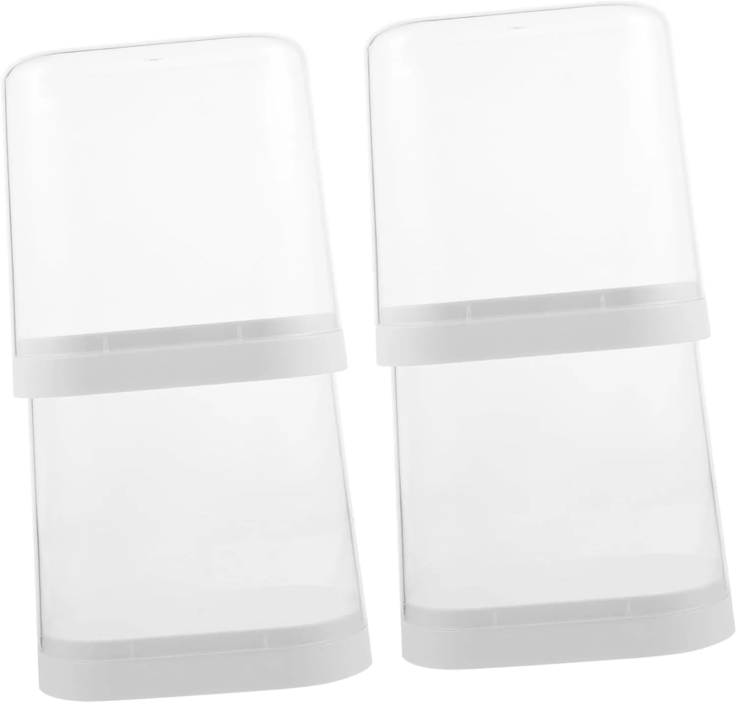 LIFKOME 4pcs Action Figure Display Box Clear Stackable Storage Case for Collectibles for Organizing and Showcasing Models Toys and Miniatures Tidy Exhibition Space
