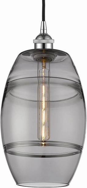 Lighting VAZ - 1 Light Cord Hung Mini Pendant in Industrial Style-9.88 Inches Tall and 8 Inches Wide-Polished Chrome Finish-Light