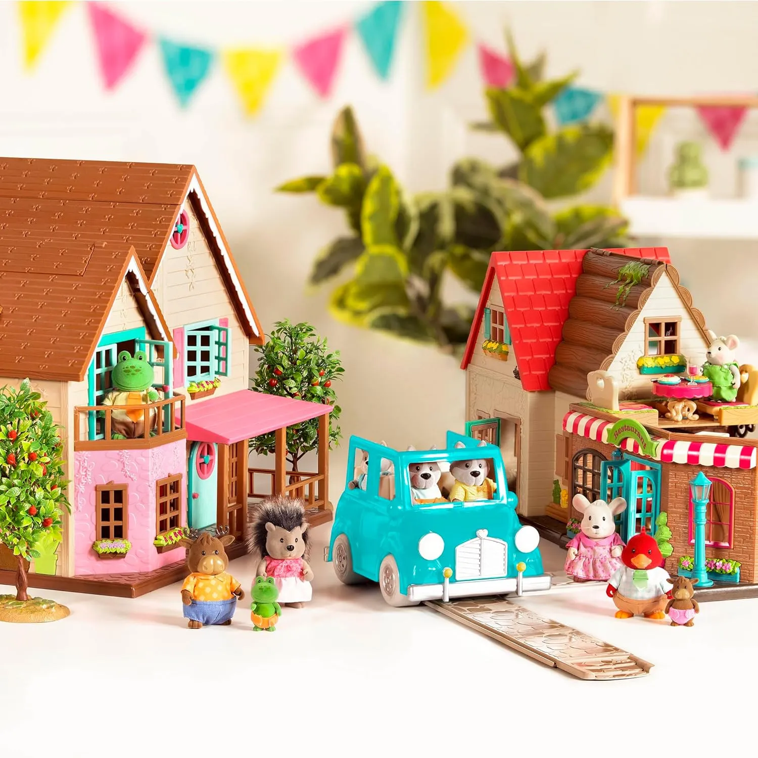 Li’l Woodzeez – Toy Hair Salon - Dollhouse Playset with Accessories - Pretend Play for Kids Age 3  - Baabaa Spa & Hair Salon