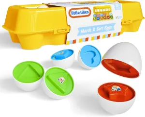 Lollipop Little Tikes Matching Egg Toy, Matching Egg 12pcs, Shape and Color Learning, Educational Puzzle Toy for Kids, Sensory Montessori Toys Great Easter Gift for Toddler