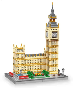 London Big Ben Famous Architecture Micro Mini Building Blocks Crafted Replica, Leisure and Entertainment Toys Adult Construction Bricks Decoration
