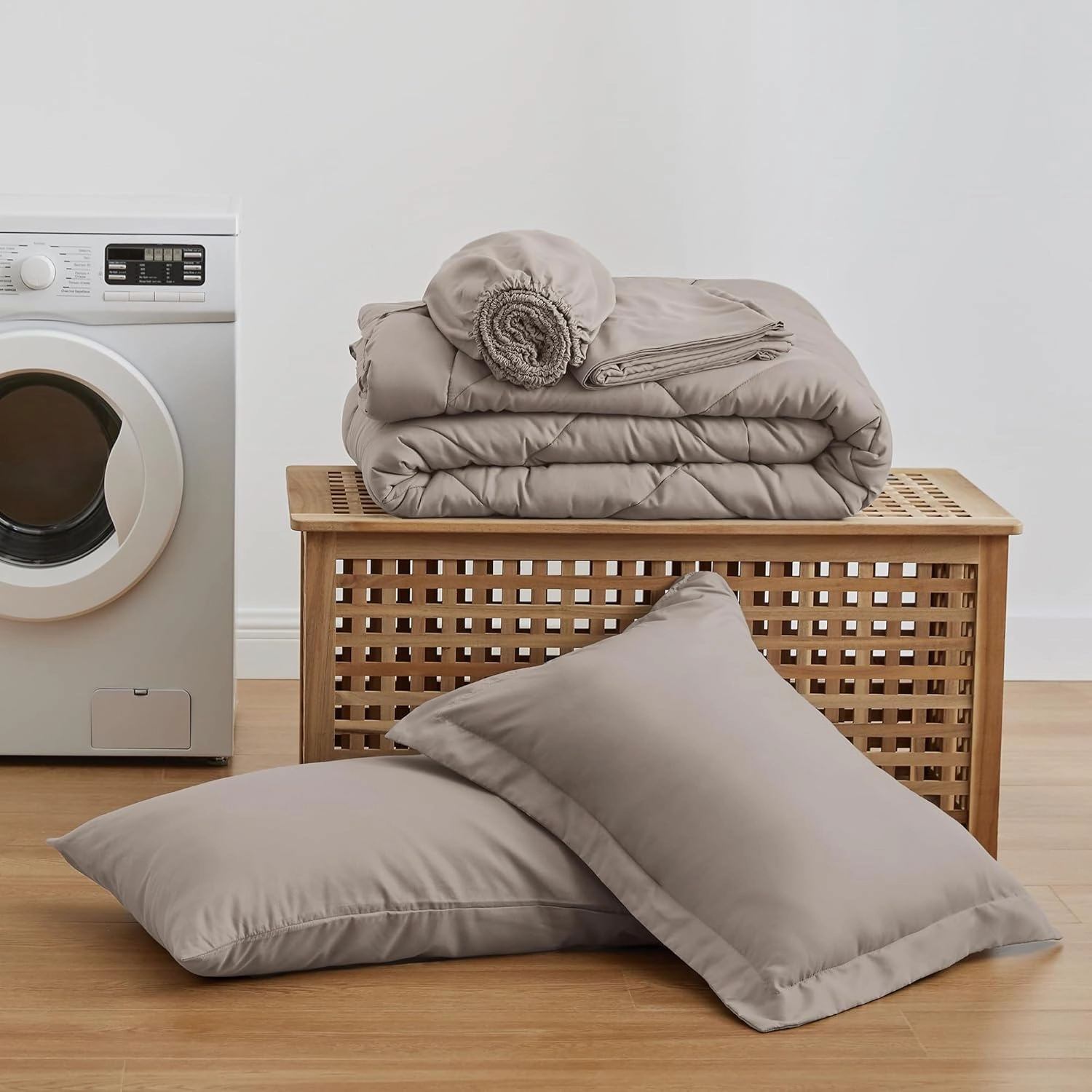 Love's cabin Twin Comforter Set Burlwood, 5 Pieces Twin Bed in a Bag, All Season Bedding Sets with 1 Comforter, 1 Flat Sheet, 1 Fitted Sheet, 1 Pillowcase and 1 Pillow Sham