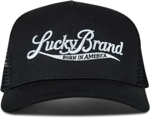 Lucky Brand Trucker Hat | Snapback | Adjustable | Mesh Back | Retro | Baseball Cap | Golf | Fishing | American Heritage