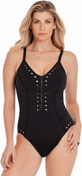 MagicSuit Solid Sutton One-Piece, 8, Black