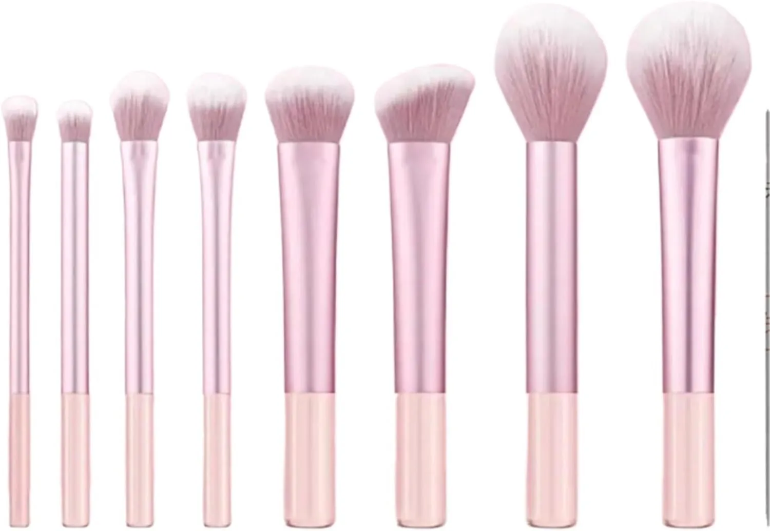 Make Up Brushes Set Makeup Brush Set 8 Pieces Bottom Transparent Handle Makeup Brushes for Contour Eyeshadow Makeup Tools Set(A)