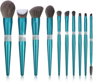 Makeup Brush with Drill Set Soft Hair Eyeshadow Foundation Beauty Tools Full Set Travel Portable Pack