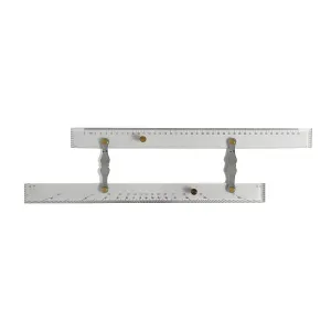 Marine Parallel Ruler with Clear Scales Navigation Tools Mapping Points to Pull Parallel Ruler Boat Ship Drawing Parallel Ruler(450mm)