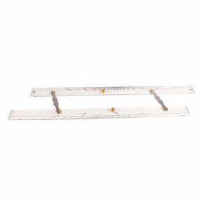 Marine Parallel Ruler with Clear Scales Navigation Tools Mapping Points to Pull Parallel Ruler Boat Ship Drawing Parallel Ruler(600mm)