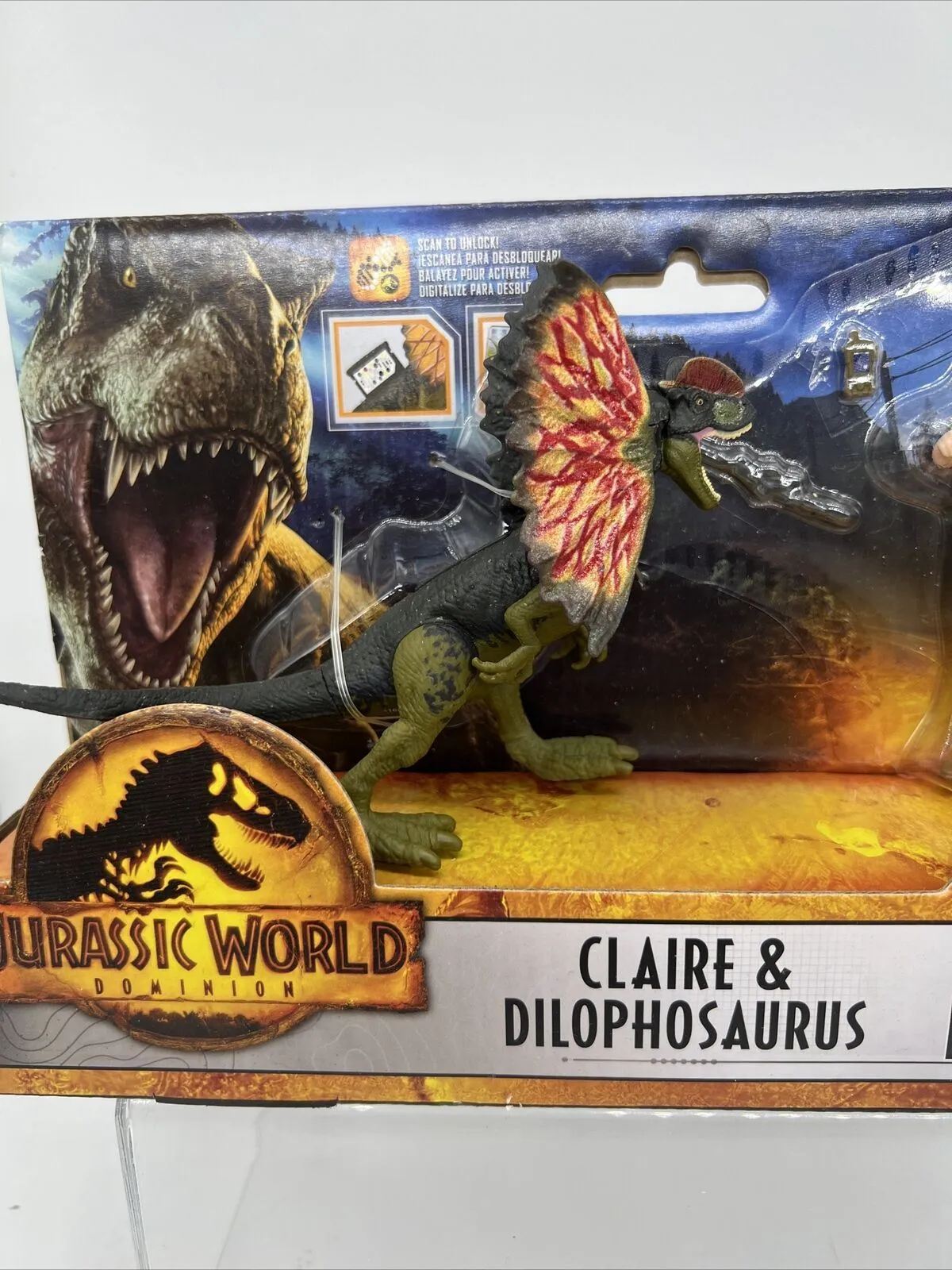 MATTEL Jurassic World Dominion Claire & Dilophosaurus Dinosaur Figure Pack NEW