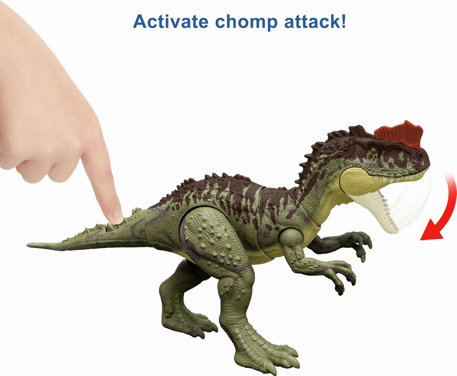 Mattel Jurassic World Dominion Massive Action Dinosaur Figure, Yangchuanosaurus Dino Toy with Attack Motion, Plus Downloadable App & AR