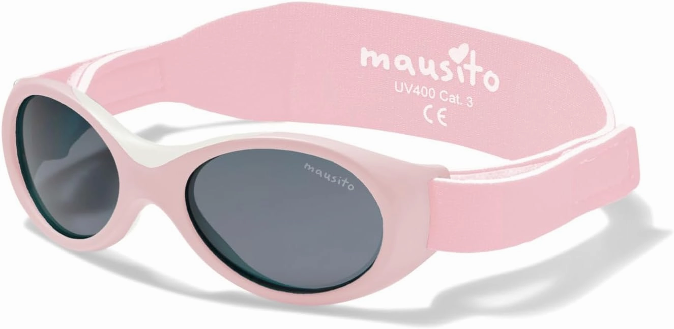 Mausito BABY sunglasses 0-24 months | Flexible BPA-Free infant sunglasses with adjustable strap | 100% UV Protection Sunnies