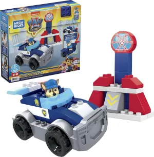 Mega BLOKS PAW Patrol Toddler Building Blocks Toy Car, Chase's City Police Cruiser with 31 Pieces, 1 Figure, Gift Ideas for Kids Age 3  Years