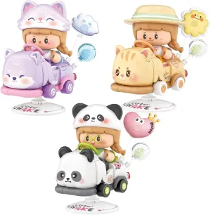 MEIEST 3 Packs Mini Rocking Ride Building Blocks Set,Cute Colorful Animal Spring Rocking Ride with Action Figure Construction Building Bricks Toy