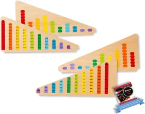 Melissa & Doug Add & Subtract Abacus Bundle with 1 Theme Compatible M&D Scratch Fun Mini-Pad (09272)