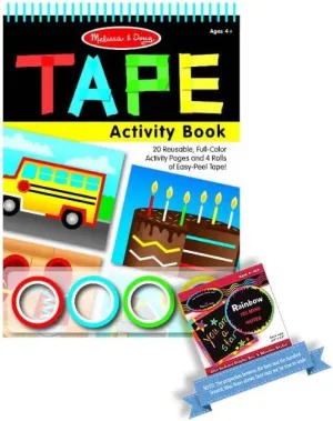 Melissa & Doug Tape Activity Book & 1 Scratch Art Mini-Pad Bundle (03574)