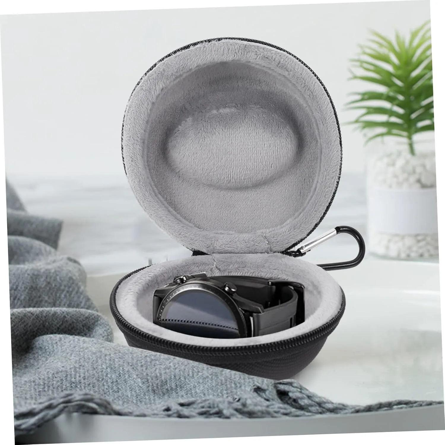 Mens Jewellery Box 4pcs Anti-Drop Watch Box Smartwatch Watch Case Portable Jewelry Bag Protable Band Storage Bag Water Proof Watch Travel Decor Portable Watch Container Household Flannel Anti-Scratch
