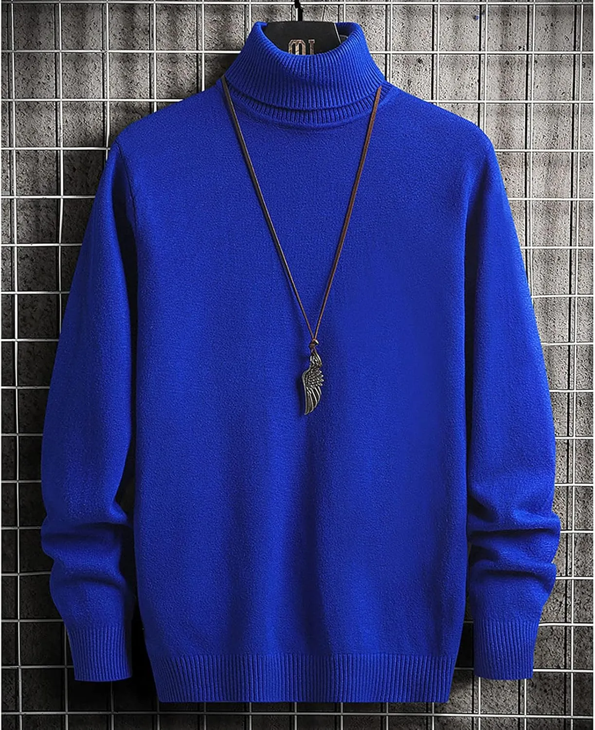 Mens Turtleneck Sweaters,Casual Basic Knitted Sweater Slim Long Sleeve Classic Solid Pullover Knitwear Tops