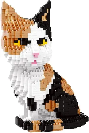 Micro Mini Blocks cat Building Animal Set DIY 3D Building Toy Bricks for Kids or Adult Colorfull cat(Large) 4800PCS