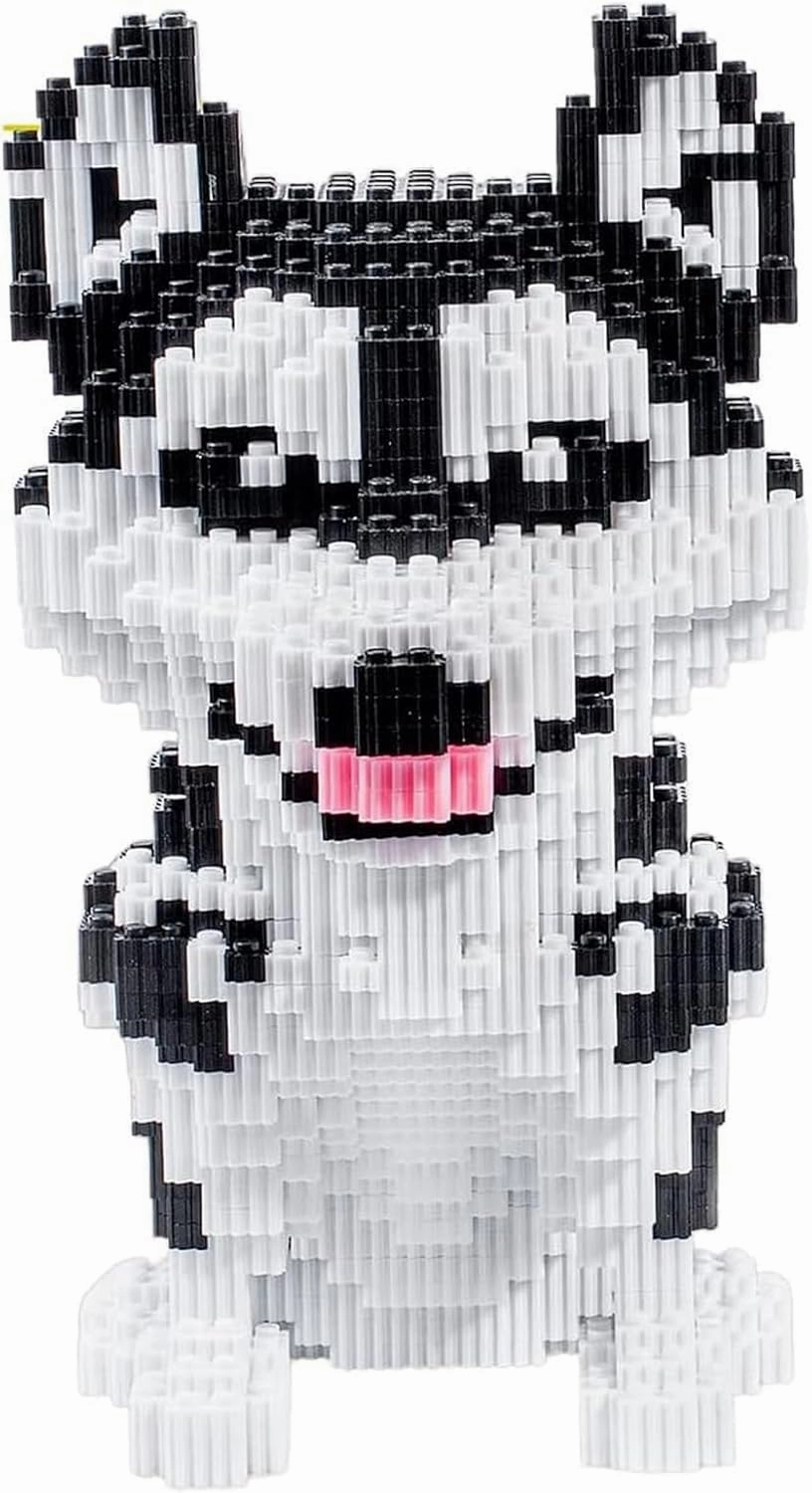 Micro Dog Building Husky Set, DIY Animal 3D Puzzle Building Toy Bricks Set, Educational Particle Building Blocks Toys Kits Gifts for Kids or Adult (6400PCS)