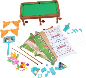 Milisten Mini Billiards Table Set 6-in-1 Desktop Pool and Girls Interactive Toy Brain Stimulator for Boys