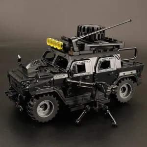 Military Car Building Blocks Toy Set, 2 in 1 Style Bricks Car, Battle Building Blocks Compatible with Major Brand