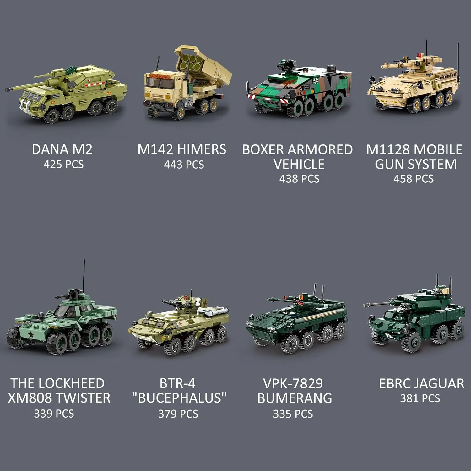 Military Vehicle Building Blocks Sets,Armored Model Brick Set Highly Detailed Set for Military Enthusiast, Teens and Adults (BTR-4 "BUCEPHALUS)