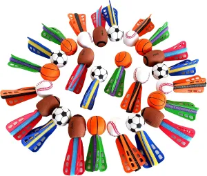 Mini Foam Sports Ball Rocket Launcher Party Favors, Basketball, Baseball, Soccer, Football Foam Rocket Party Favors