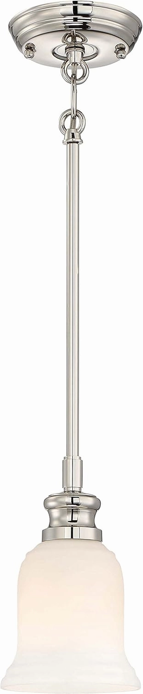 Minka Lavery Mini Pendant Ceiling Lighting 3290-613 Audrey's Point, 1-Light 100 Watts, Polished Nickel