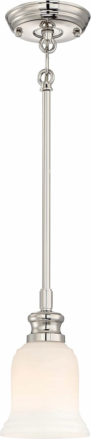 Minka Lavery Mini Pendant Ceiling Lighting 3290-613 Audrey's Point, 1-Light 100 Watts, Polished Nickel