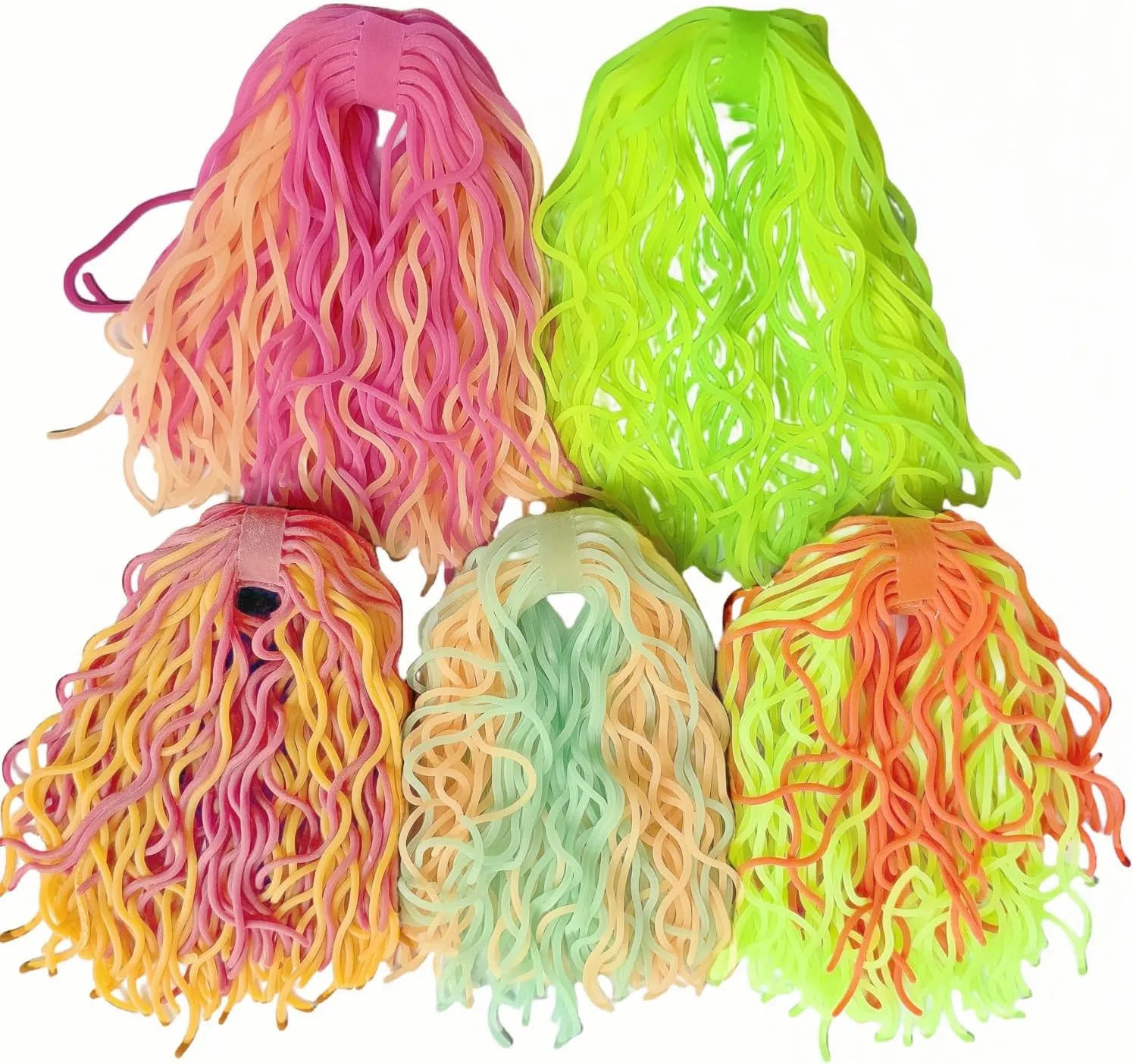 Mixed 5PC,11Inch Stretchy Spaghetti Ball,Fidget String Noodles Sensory Toy,Fiddle Autism Stress Toy,Pasta Autism,ADD,ADHD Classroom Tools,Early Childhood Education Toys (SN-MIX5)