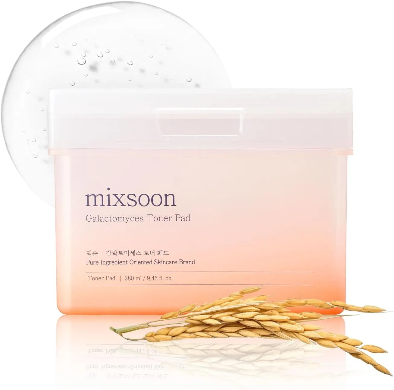 mixsoon Galactomyces Toner Pad,Fermented Nutrition, Galactomyces, Dual-Textured Pad (280ml/9.46fl.oz/(60 Sheets)